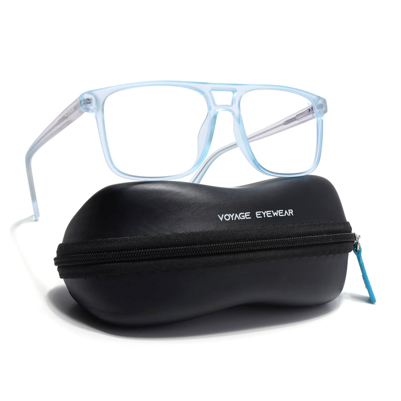 Voyage Light Blue Wayfarer Eyeglasses for Men & Women - MG5486-C5