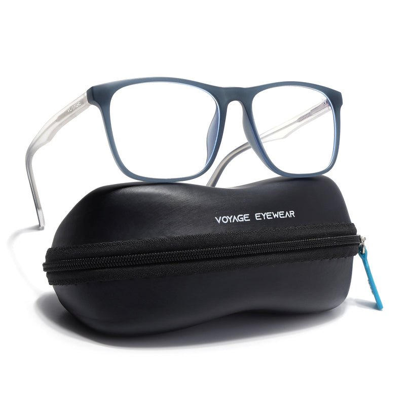 Voyage Dark Grey Square Eyeglasses for Men & Women - MG5487-C1