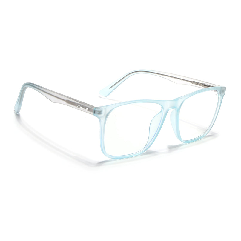 Voyage Light Blue Square Eyeglasses for Men & Women - MG5488-C2