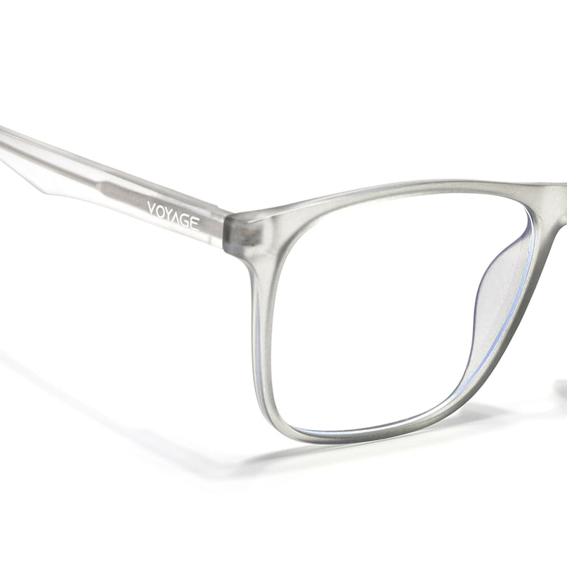 Voyage Light Grey Square Eyeglasses for Men & Women - MG5490-C4
