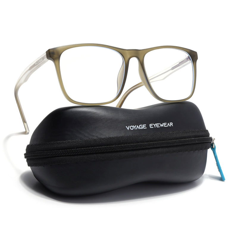 Voyage Olive Green Square Eyeglasses for Men & Women - MG5491-C5