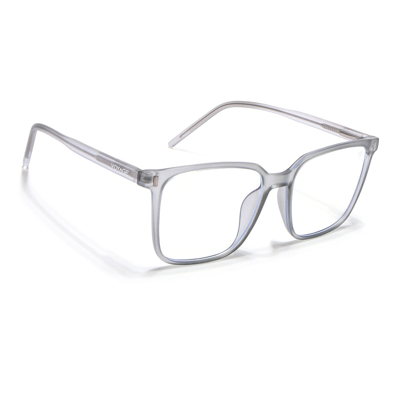 Voyage Light Grey Square Eyeglasses for Men & Women - MG5492-C1