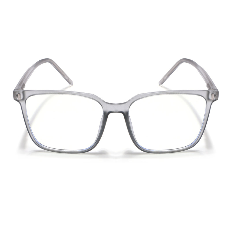 Voyage Light Grey Square Eyeglasses for Men & Women - MG5492-C1