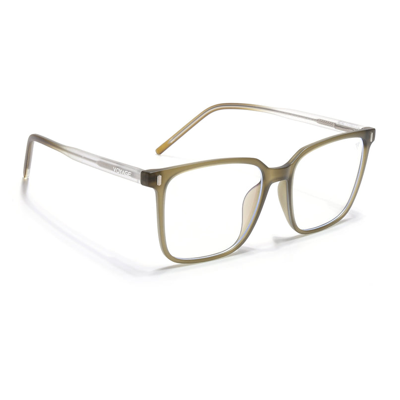 Voyage Olive Green Square Eyeglasses for Men & Women - MG5494-C3