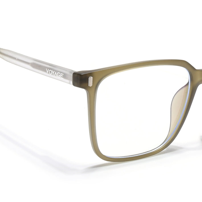 Voyage Olive Green Square Eyeglasses for Men & Women - MG5494-C3
