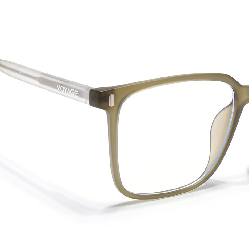 Voyage Olive Green Square Eyeglasses for Men & Women - MG5494-C3