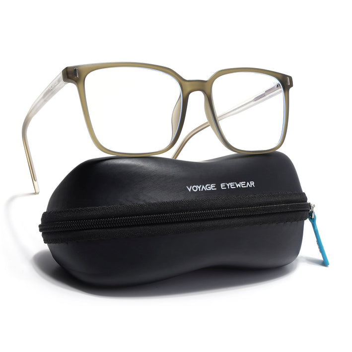 Voyage Olive Green Square Eyeglasses for Men & Women - MG5494-C3