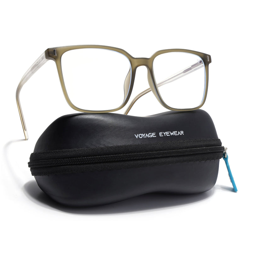 Voyage Olive Green Square Eyeglasses for Men & Women - MG5494-C3