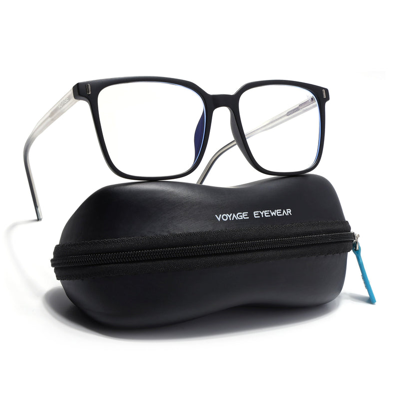 Voyage Black Square Eyeglasses for Men & Women - MG5495-C4