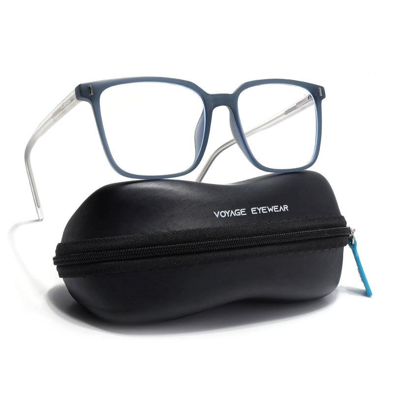 Voyage Dark Grey Square Eyeglasses for Men & Women - MG5496-C5