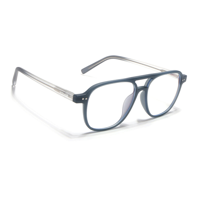 Voyage Dark Grey Wayfarer Eyeglasses for Men & Women - MG5497-C1