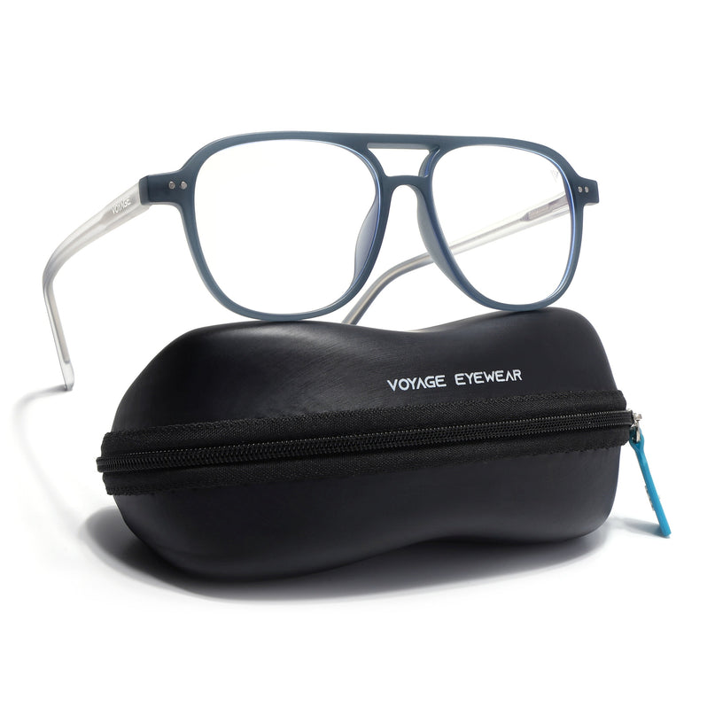 Voyage Dark Grey Wayfarer Eyeglasses for Men & Women - MG5497-C1