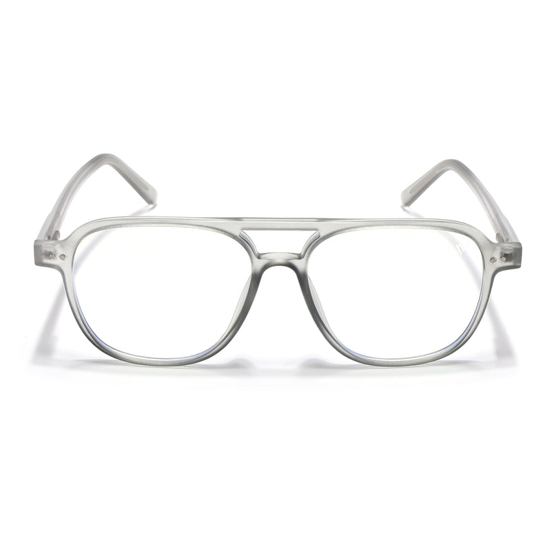 Voyage Light Grey Wayfarer Eyeglasses for Men & Women - MG5498-C2