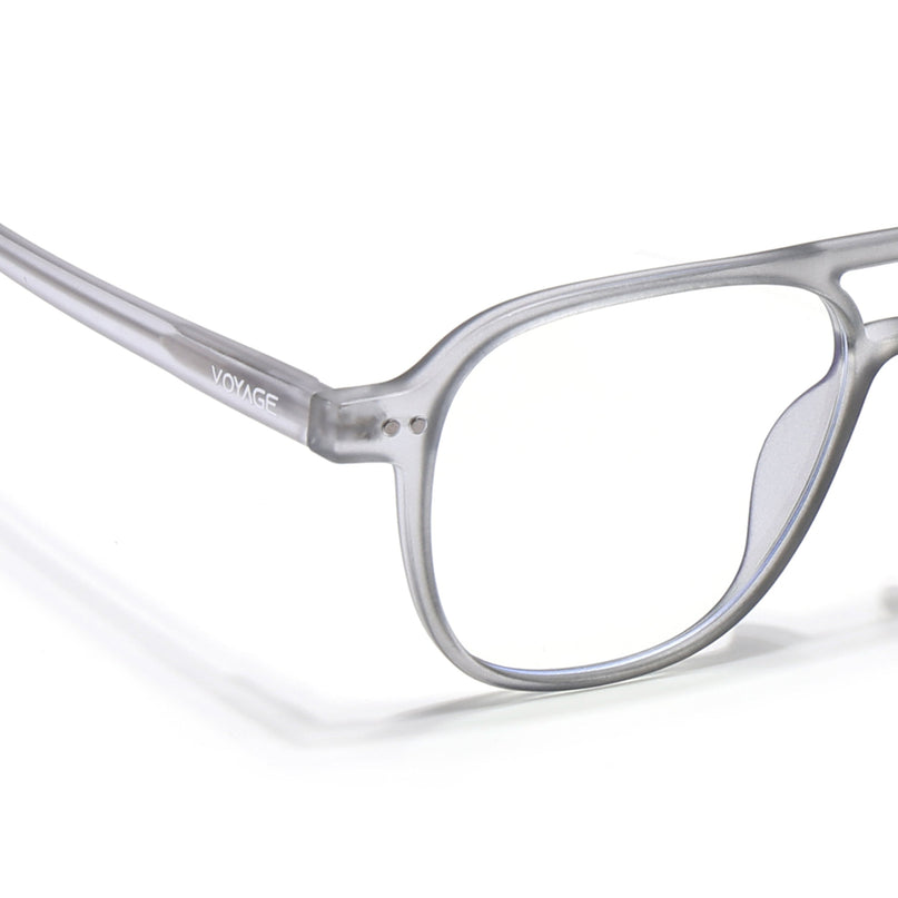 Voyage Light Grey Wayfarer Eyeglasses for Men & Women - MG5498-C2