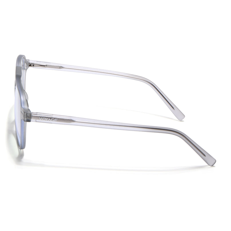 Voyage Light Grey Wayfarer Eyeglasses for Men & Women - MG5498-C2