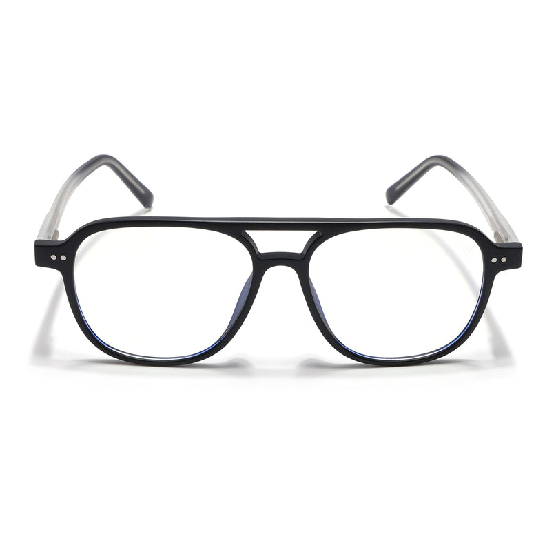 Voyage Black Wayfarer Eyeglasses for Men & Women - MG5499-C3