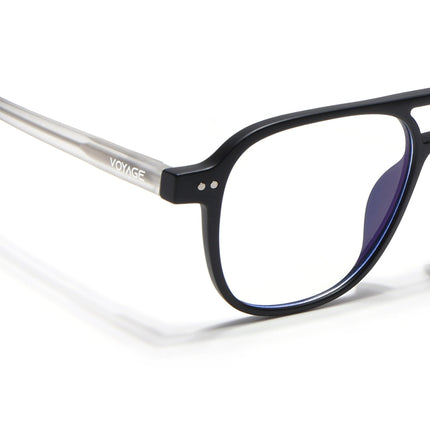 Voyage Black Wayfarer Eyeglasses for Men & Women - MG5499-C3