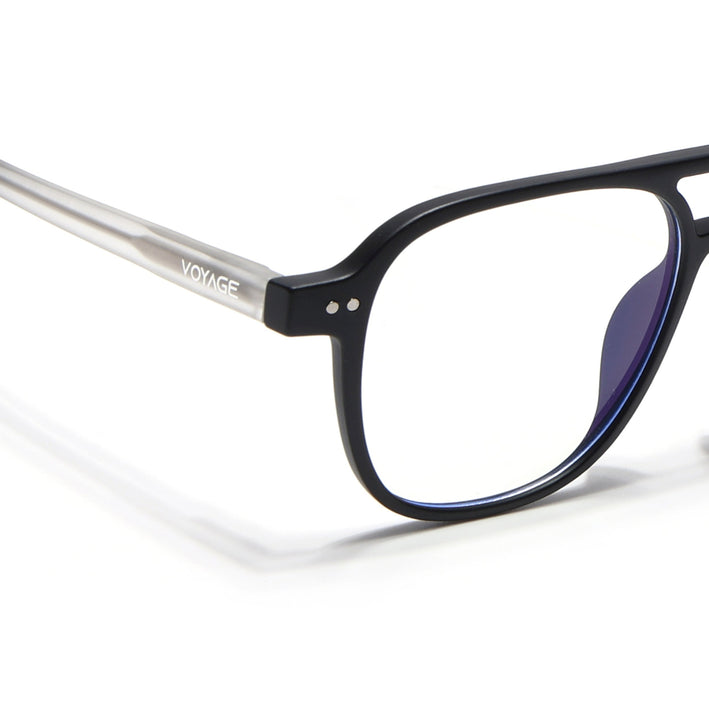 Voyage Black Wayfarer Eyeglasses for Men & Women - MG5499-C3