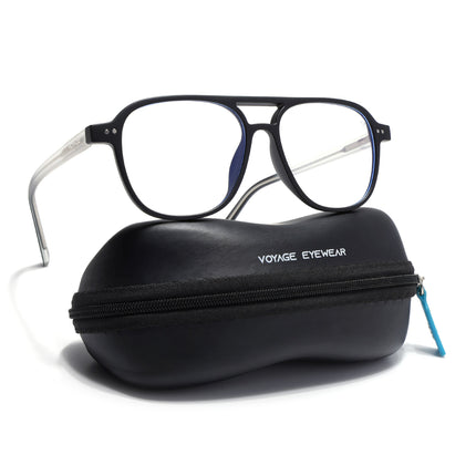Voyage Black Wayfarer Eyeglasses for Men & Women - MG5499-C3