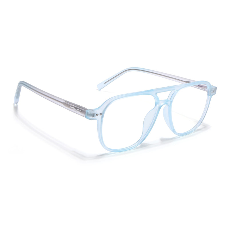 Voyage Light Blue Wayfarer Eyeglasses for Men & Women - MG5500-C4
