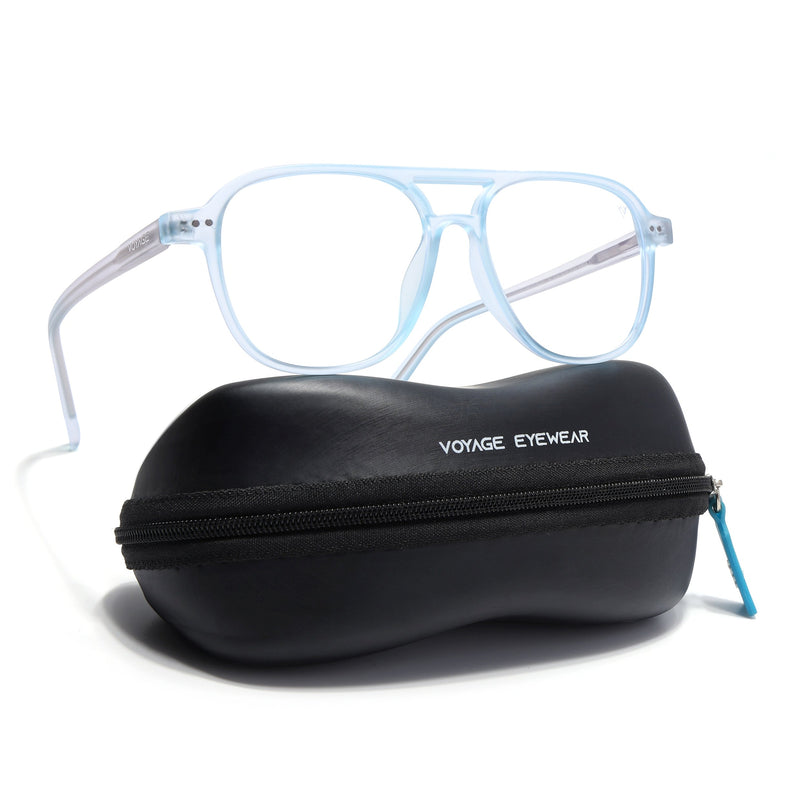 Voyage Light Blue Wayfarer Eyeglasses for Men & Women - MG5500-C4