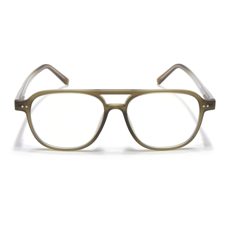 Voyage Olive Green Wayfarer Eyeglasses for Men & Women - MG5501-C5