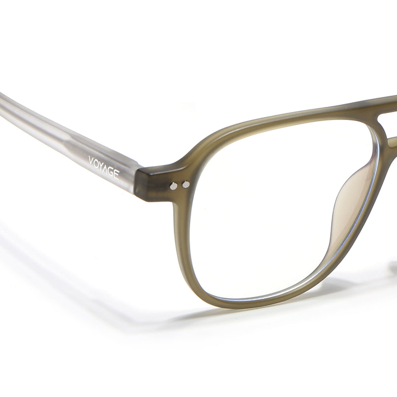 Voyage Olive Green Wayfarer Eyeglasses for Men & Women - MG5501-C5