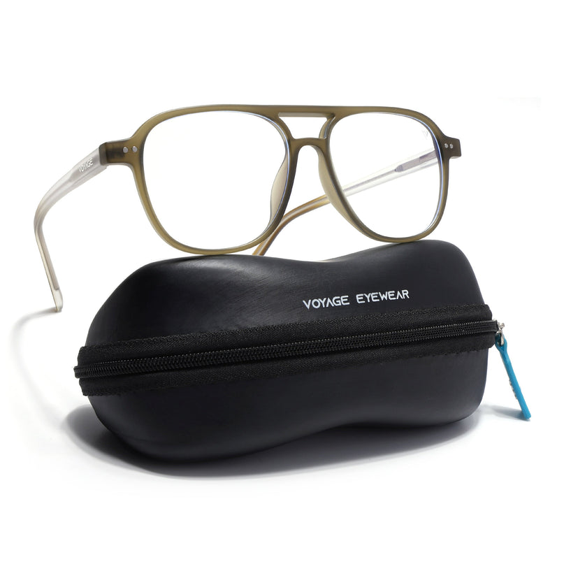 Voyage Olive Green Wayfarer Eyeglasses for Men & Women - MG5501-C5