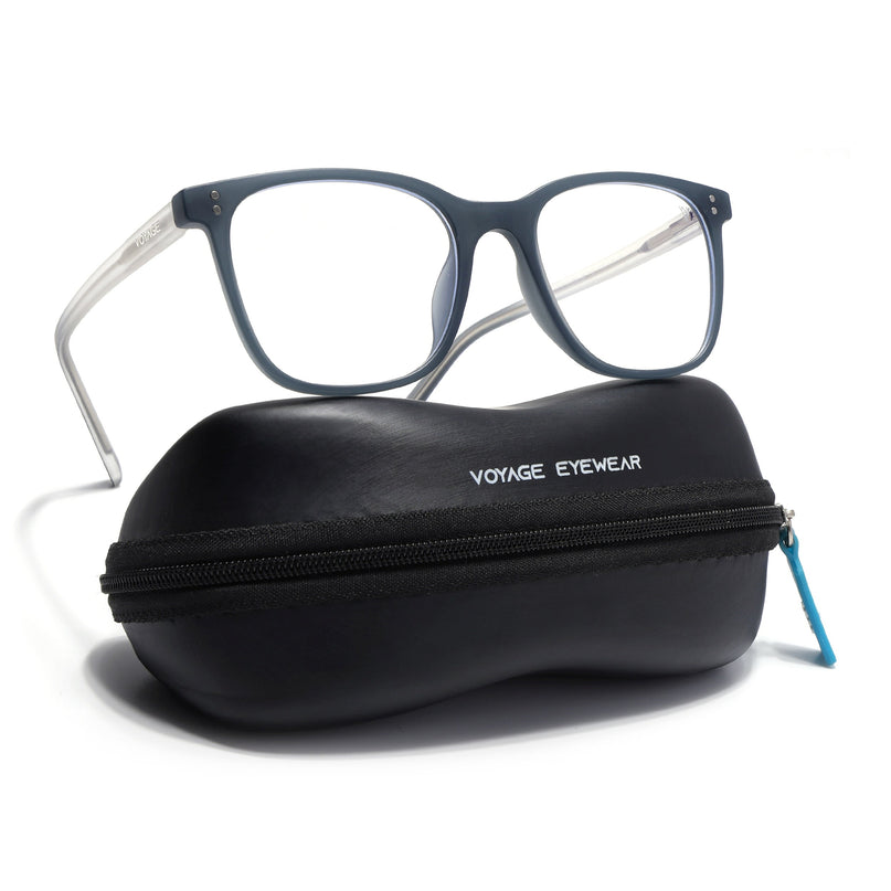 Voyage Dark Grey Square Eyeglasses for Men & Women - MG5502-C1