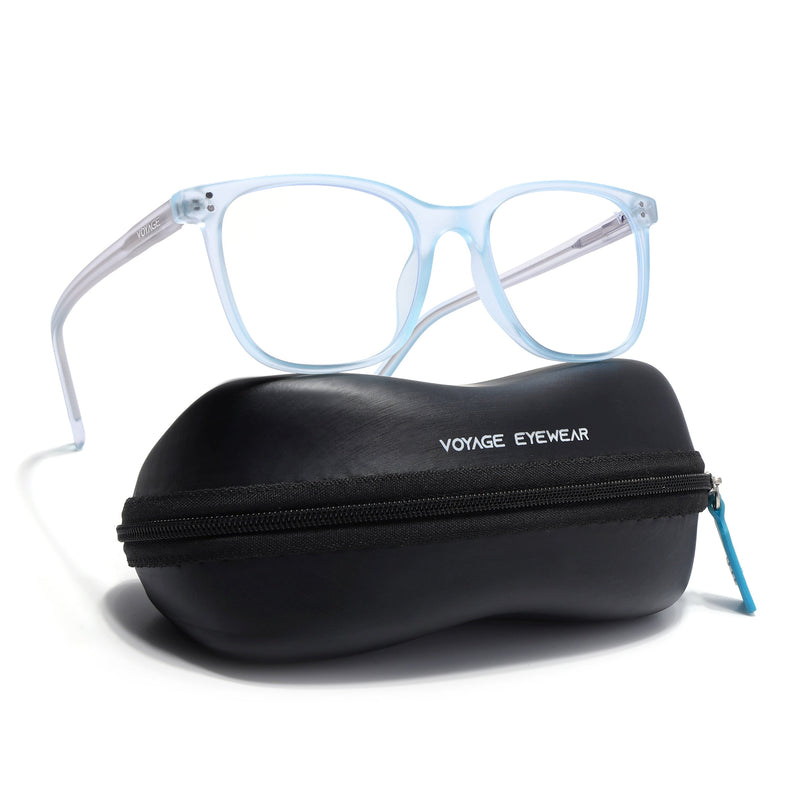 Voyage Light Blue Square Eyeglasses for Men & Women - MG5503-C2