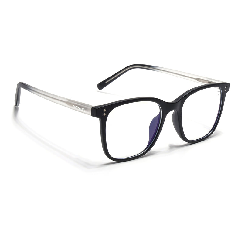Voyage Black Square Eyeglasses for Men & Women - MG5504-C3