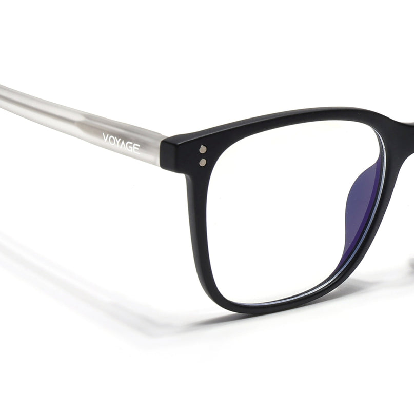 Voyage Black Square Eyeglasses for Men & Women - MG5504-C3