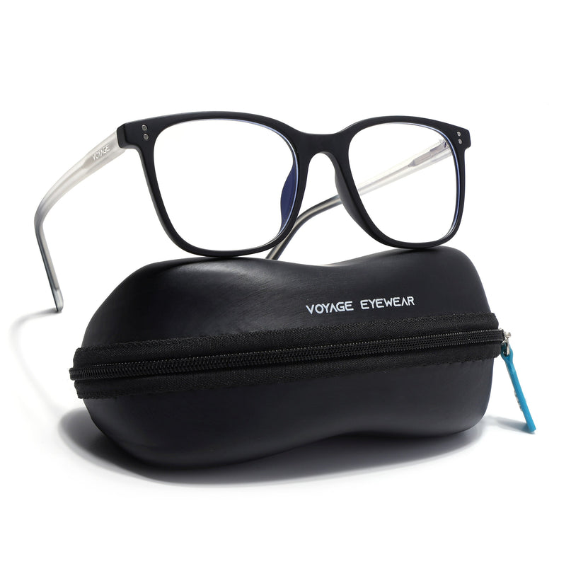 Voyage Black Square Eyeglasses for Men & Women - MG5504-C3