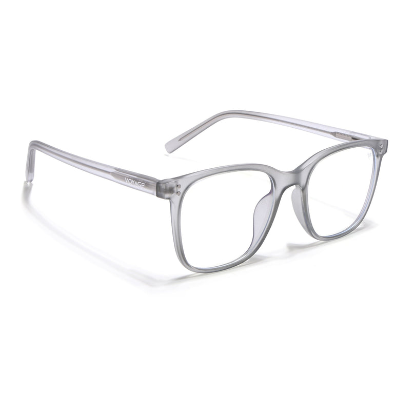 Voyage Light Grey Square Eyeglasses for Men & Women - MG5505-C4