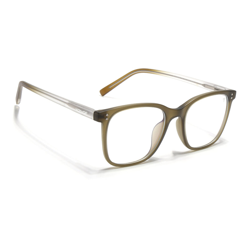 Voyage Olive Green Square Eyeglasses for Men & Women - MG5506-C5