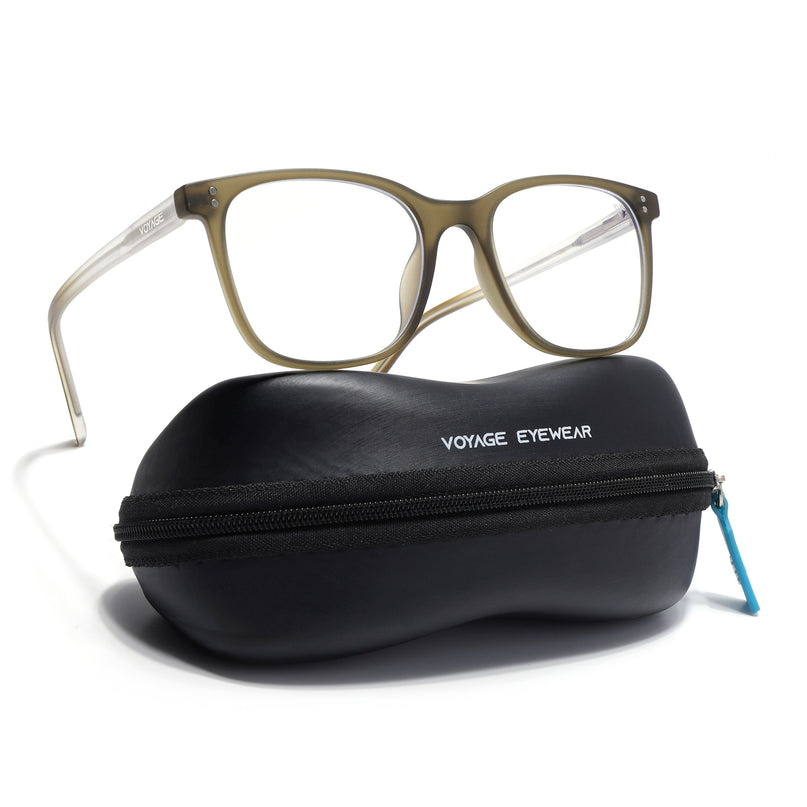 Voyage Olive Green Square Eyeglasses for Men & Women - MG5506-C5