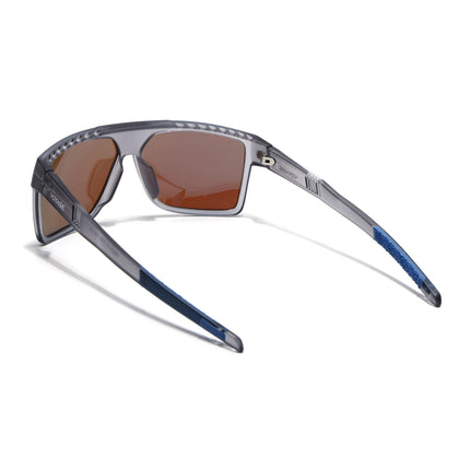 Wayfarer Polarized Sunglasses | Blue Lens | Matt Grey Frame - PMG6806