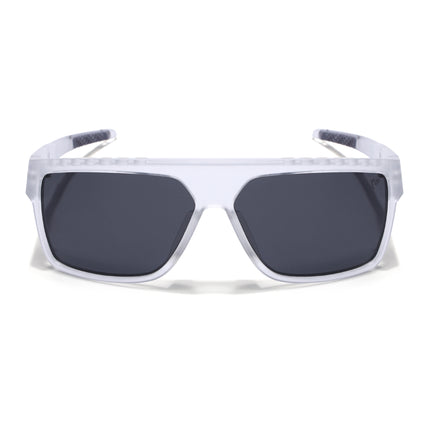 Wayfarer Polarized Sunglasses | Black Lens | Transparent Frame - PMG6807