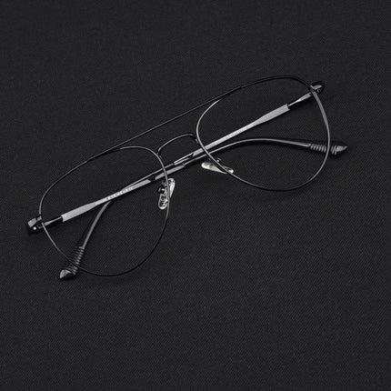 Voyage Metal Master Shine Black Aviator Eyeglasses for Men & Women - MG5010-C2