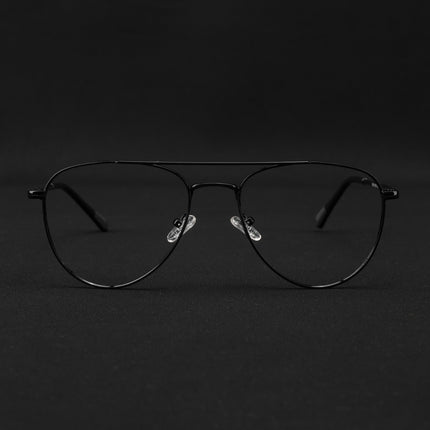 Voyage Metal Master Shine Black Aviator Eyeglasses for Men & Women - MG5010-C2