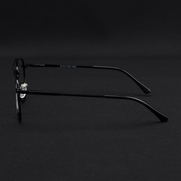 Voyage Metal Master Shine Black Aviator Eyeglasses for Men & Women - MG5010-C2