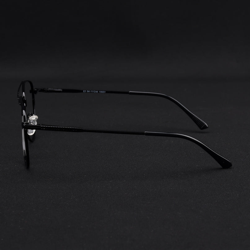 Voyage Metal Master Shine Black Aviator Eyeglasses for Men & Women - MG5010-C2