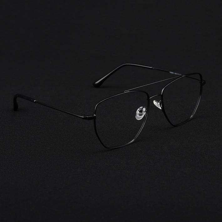 Voyage Metal Master Matt Black Wayfarer Eyeglasses for Men & Women - MG5014-C1