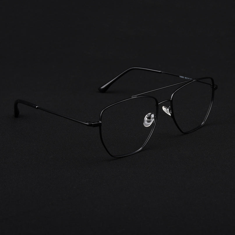 Voyage Metal Master Matt Black Wayfarer Eyeglasses for Men & Women - MG5014-C1