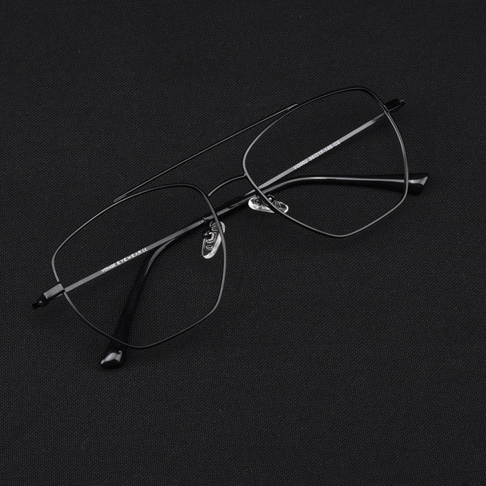 Voyage Metal Master Matt Black Wayfarer Eyeglasses for Men & Women - MG5014-C1