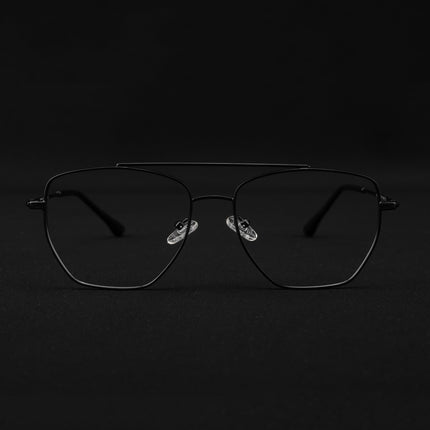 Voyage Metal Master Matt Black Wayfarer Eyeglasses for Men & Women - MG5014-C1