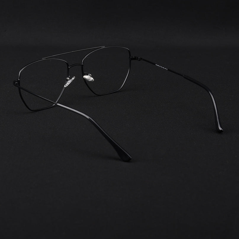 Voyage Metal Master Matt Black Wayfarer Eyeglasses for Men & Women - MG5014-C1