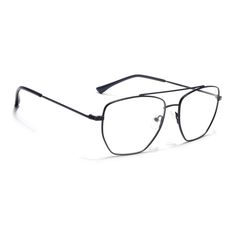 Voyage Metal Master Matt Black Wayfarer Eyeglasses for Men & Women - MG5014-C1