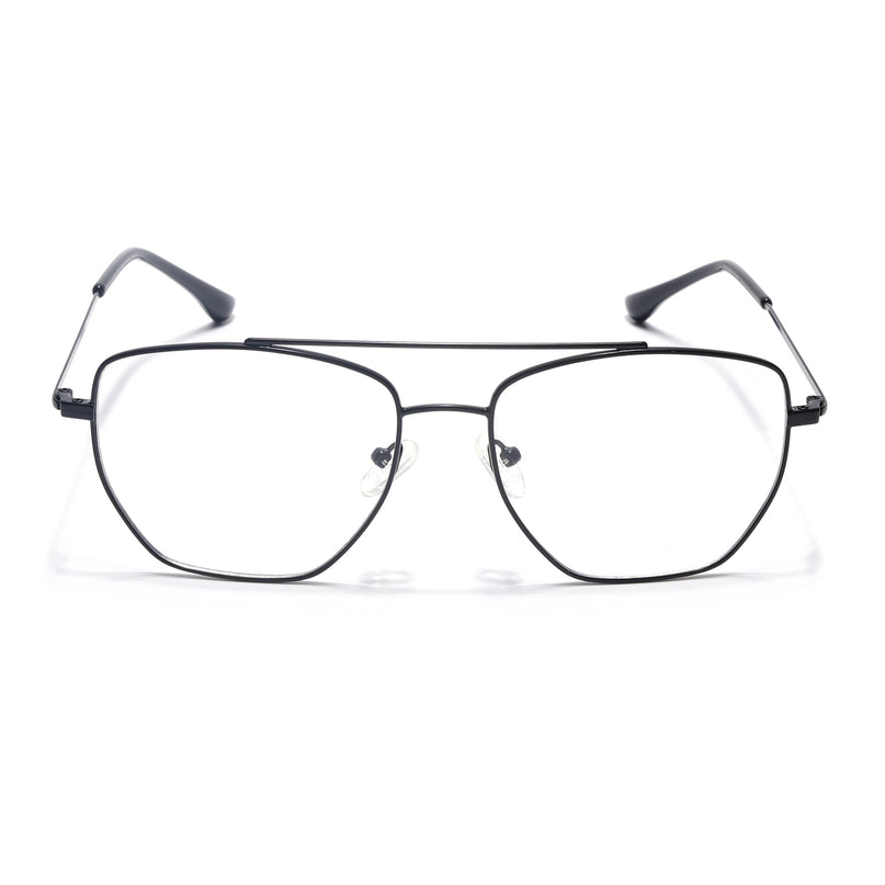 Voyage Metal Master Matt Black Wayfarer Eyeglasses for Men & Women - MG5014-C1