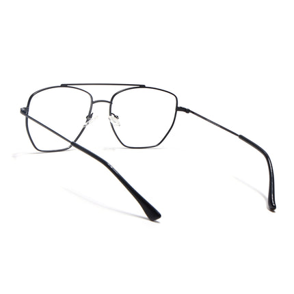 Voyage Metal Master Matt Black Wayfarer Eyeglasses for Men & Women - MG5014-C1